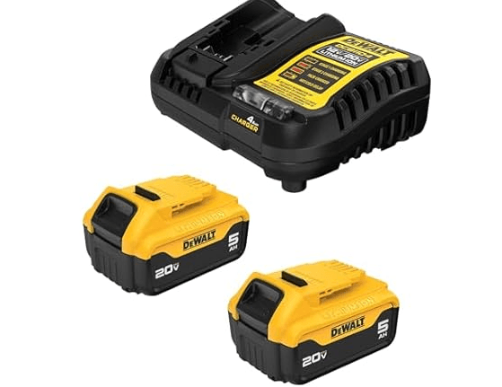 DEWALT 20V MAX Lithium-Ion Battery 2-Pack and Charger